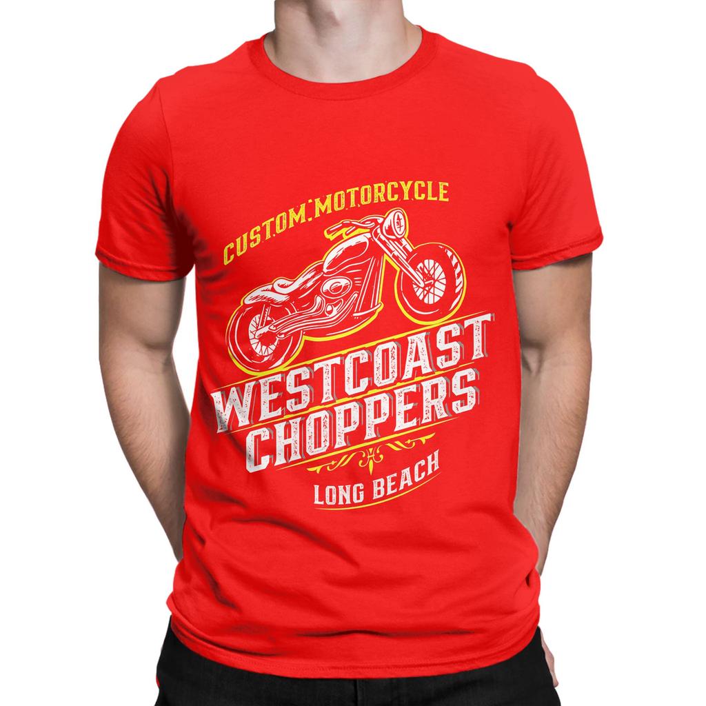 WWest Coast Choppers Custom Motorrad Long Beach Lustiges Grafik 100% Baumwolle T-Shirt West Coast Choppers T-Shirts Oberteile Für Unisex
