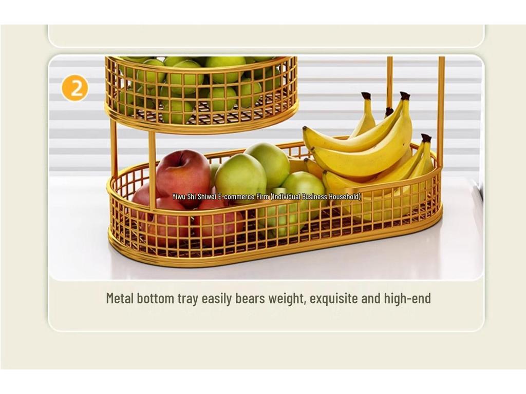 Luxury Multi-Layer Fruit and Snack Display Basket for Living Room Coffee Table