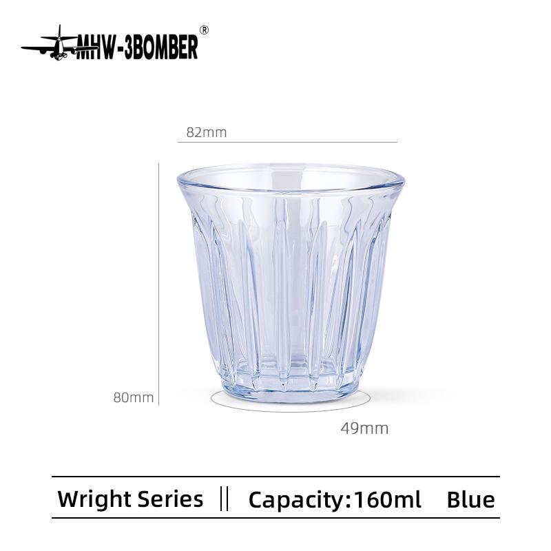 MHW-3BOMBER 160ml Glass Coffee Cup Art Wine Glasses Office Anti-scald Water Mugs Espresso Cups Chic Home Barista