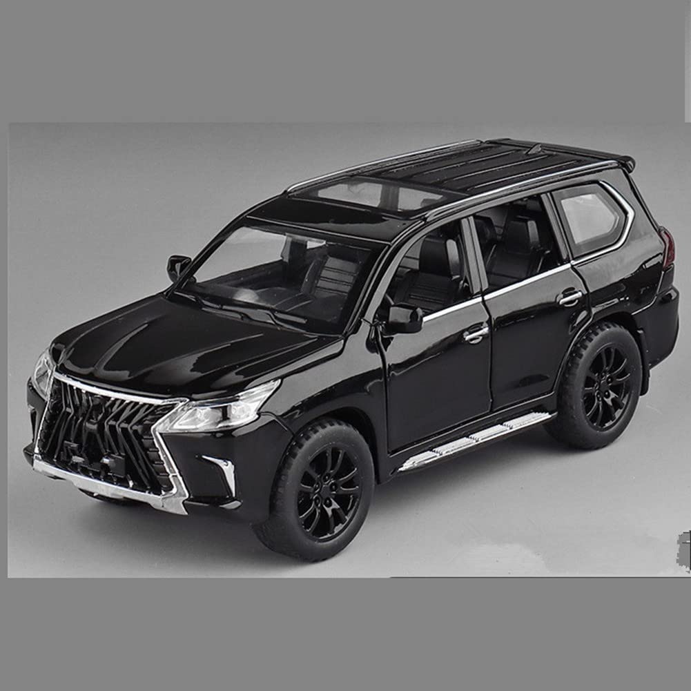 Scale Diecast Alloy Car with Sound Light Pullback for Lexus Toy Gift 1/32 & (LX570 SUV) -