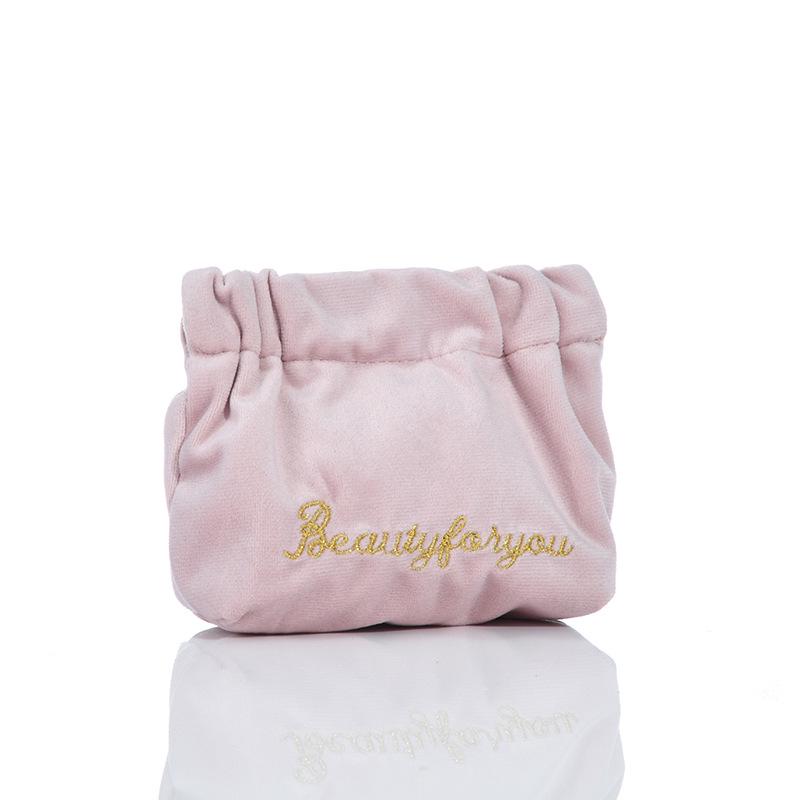 Retro Velvet Automatic Closure Makeup Bag: Multifunctional Portable Lipstick & Touch-Up Storage