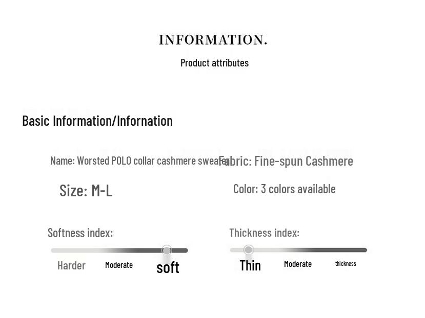 Women's Polo Collar Cashmere Sweater - Slim Fit, Short, Five-Sleeve, Gentle Style for Spring & Autumn.