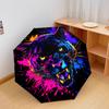 1 PC Automatic Folding Umbrella - Panther Abstract Artwork Pattern, Portable & Foldable Design with 8 Ribs, Christmas Birthday Gifts