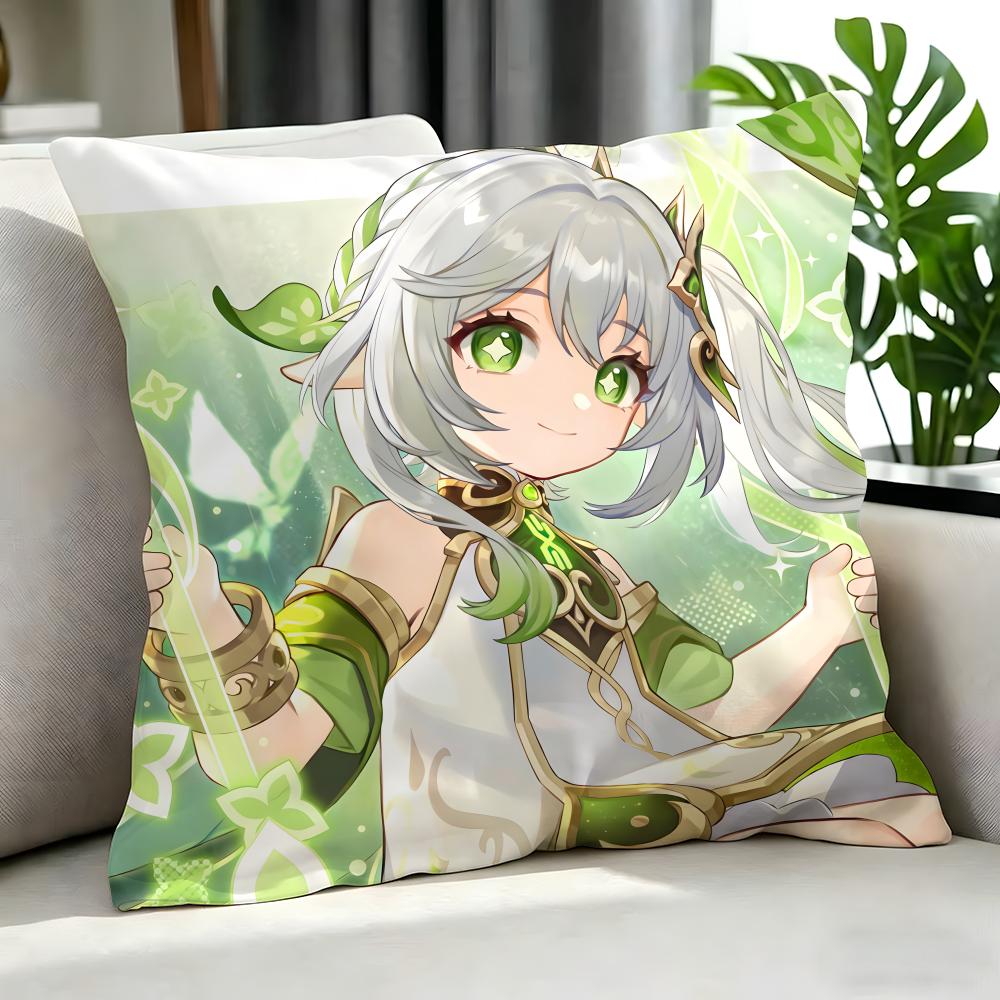 game Nahida Cushion Cover Cushion Cover Set 4Pcs 50x50 45x45 40x40 Pillowcase Decorative Sofa Home Decor