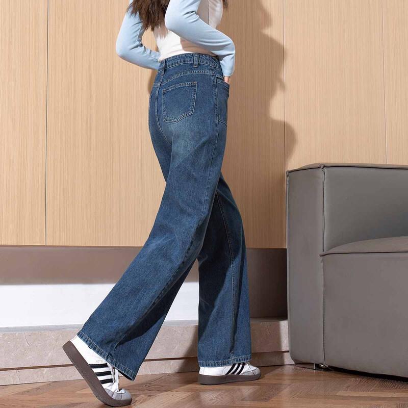 TonLion Women's Straight Leg Jeans with Waist Pockets