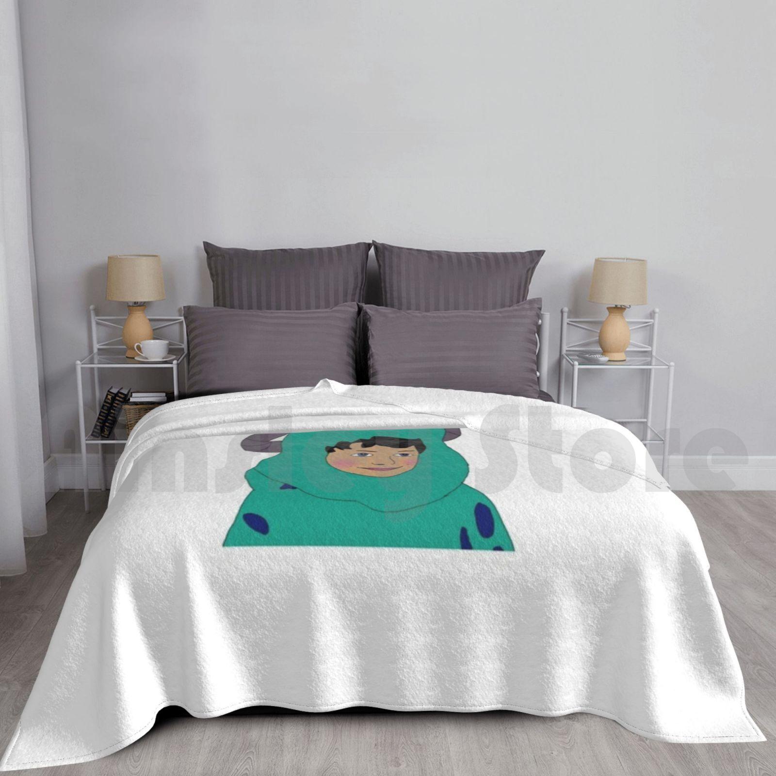 Blanket Sully Costume 1892 Sully Monsters Inc Costume Blue Purple Noah Size: 75*100cm, Weight: 230 GSM