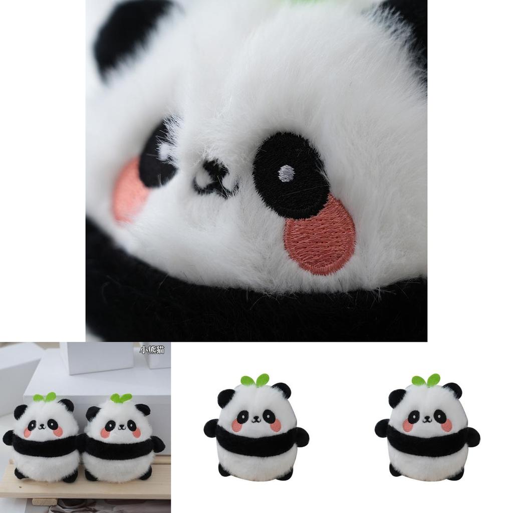 Urocza Mini Pluszowa Panda Uroczy Breloczek z Miękkiego i Przytulnego Perłowego Weluru
