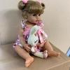 55CM NPK Reborn Baby Toddler Girl Princess Doll Lifelike Very Soft Full Body Silicone Doll Bath Toy