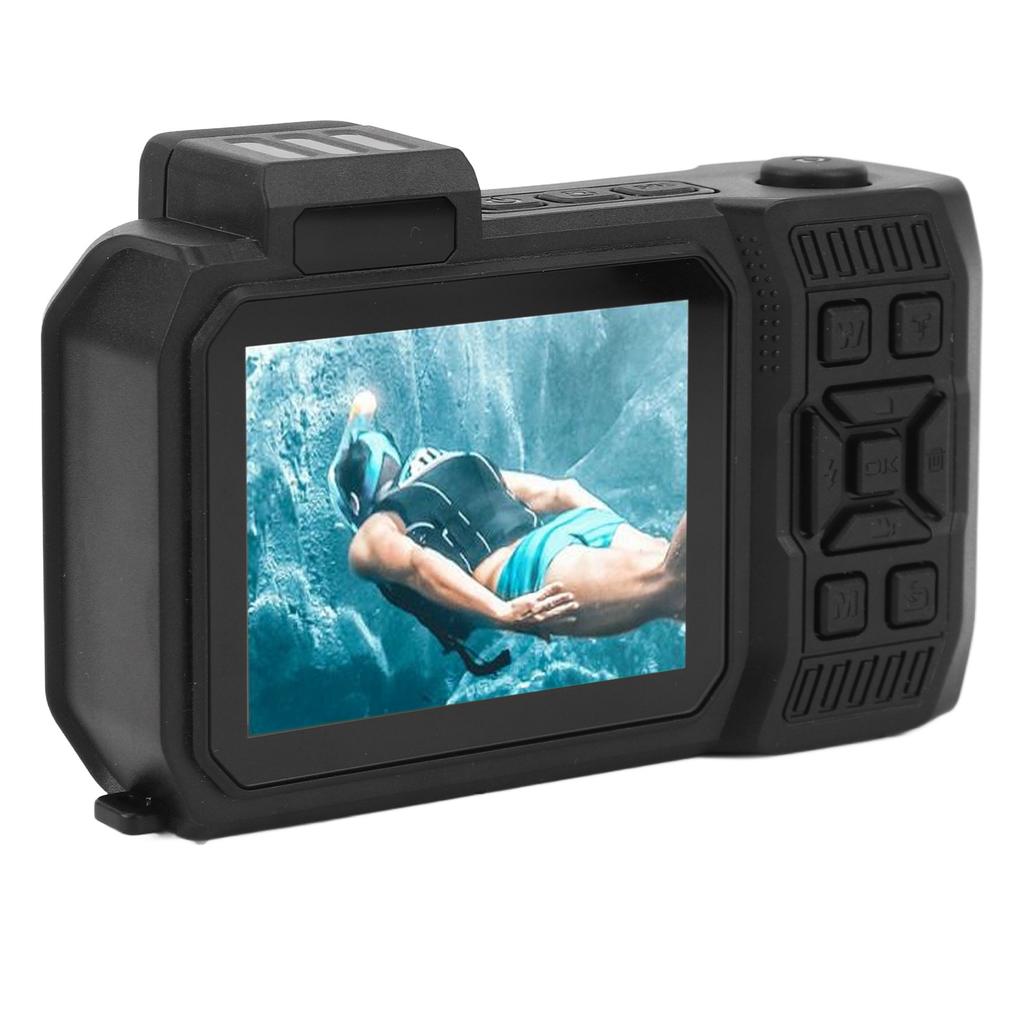4K 65MP Underwater Camera Autofocus 2.88in 1.44in Dual Screen 2500mAh 33FT Water Proof Camera Underwater Digital Camera for Snorkeling