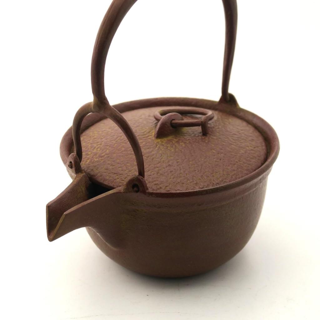 Takaoka Kobbervare Kita Shobei Kancha Tekanne, Rund, Rød, Kapasitet: Ca. 200ml, Takaoka Jerntekjele, Laget i Japan, Produktnummer 22092