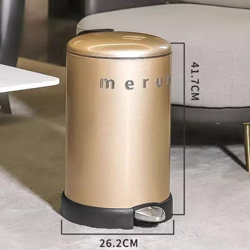 

Pedal Trash Can Stainless Steel Wastebins Living Room Large Anti Odor Waste Bins Household Food Waste Disposal Rubbish Bin золотой