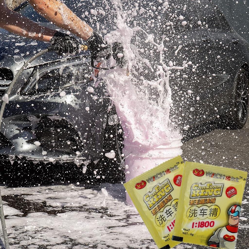Eco-Friendly Car Wash Powder Concentrate with High Cleaning Power and Foaming Action, 1:1800 Ratio