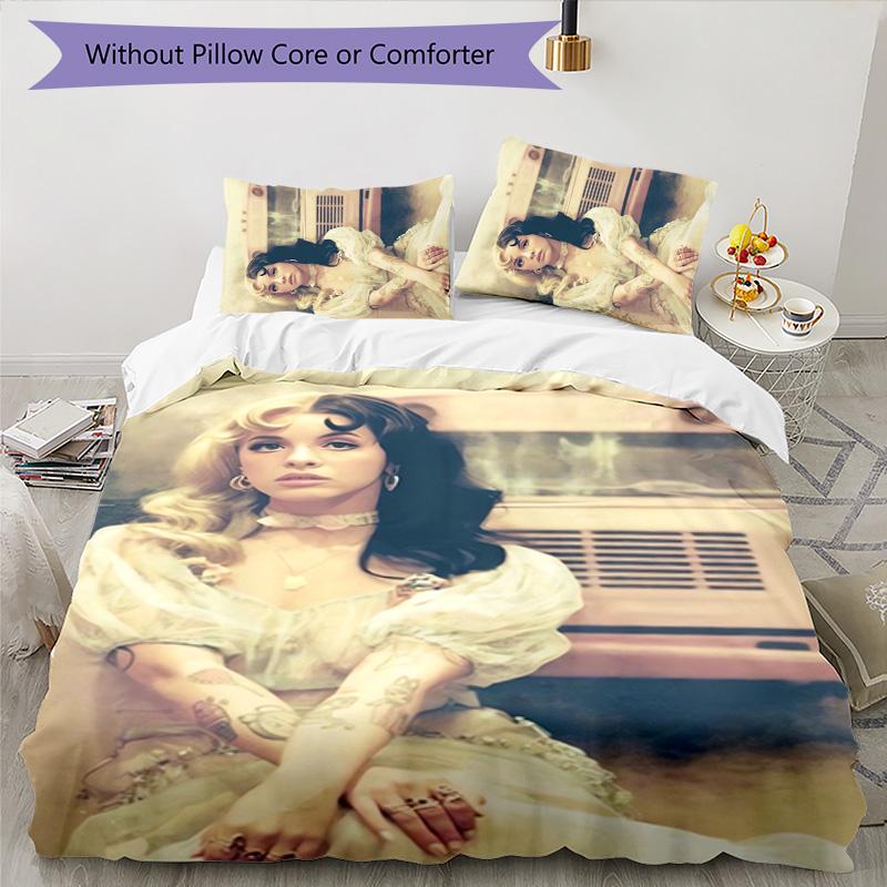 Melanie Martinez 3pcs Bedding Set Duvet Cover Closure Includes 1 Duvet Cover & 2 Pillowcases for All Seasons Bedroom Home Dorm Decor