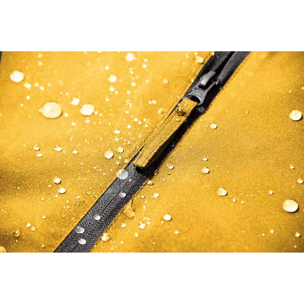 [Mac] Rainwear, Waterproof 10,000mm & Breathable 5,000g, Stretch Fabric, Adjustable Cuffs, Double-Sleeve Design, Large Hood, Sand Yellow, Size M