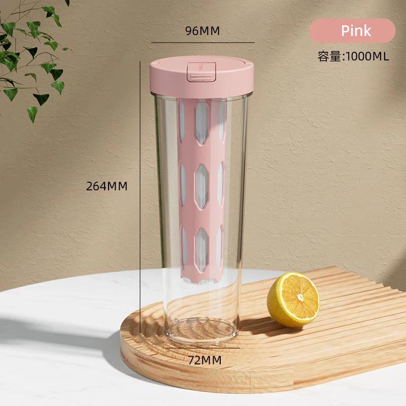 1L Manual Cold Brew Coffee Maker With Handle High-Capacity Water Bottle Summer Portable Juices Tea Fruit Coffeeware Pot