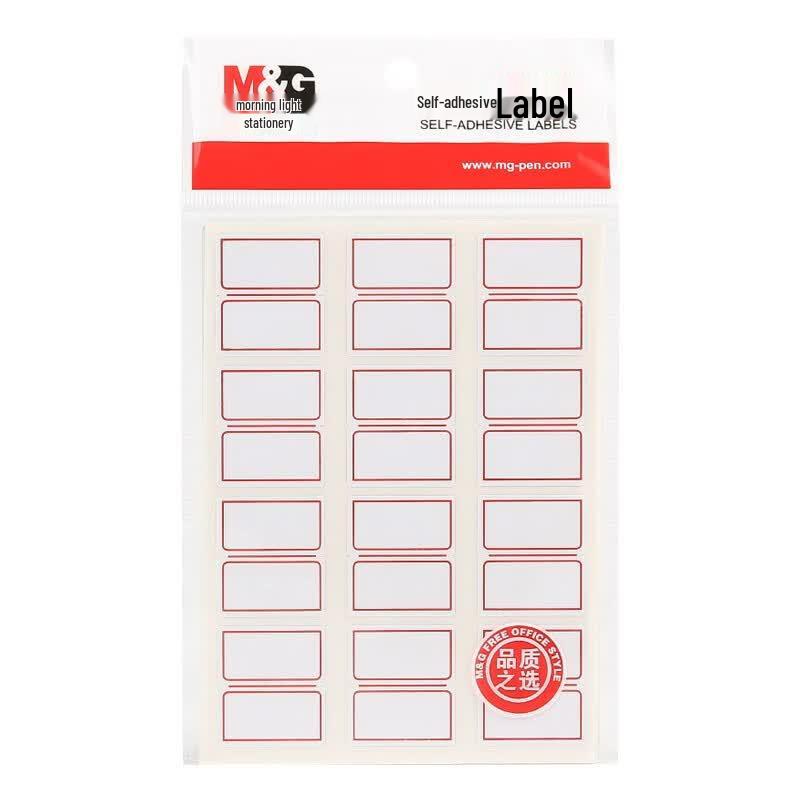 M&G Red Border Self-Adhesive Labels