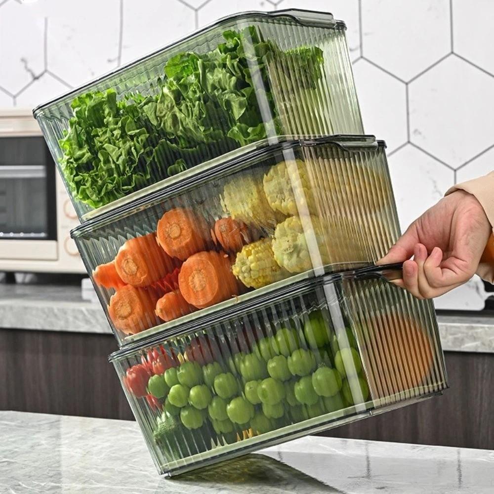 Food-Grade Refrigerator Storage Box Stackable Kitchen Organizer Fridge Egg Holder  Picnic