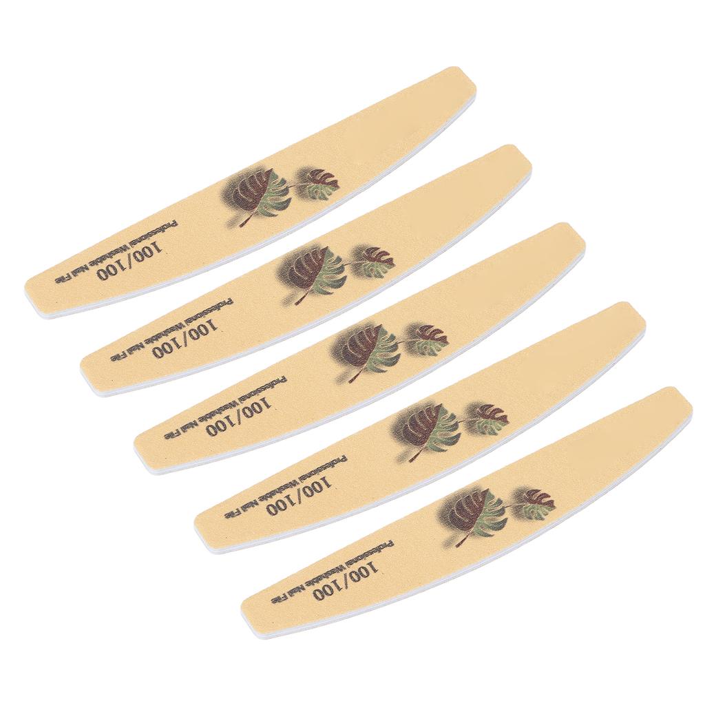 10pcs Nail File Professional Washable Reusable Double Sided Nail Buffer File Manicure Tool (Yellow)