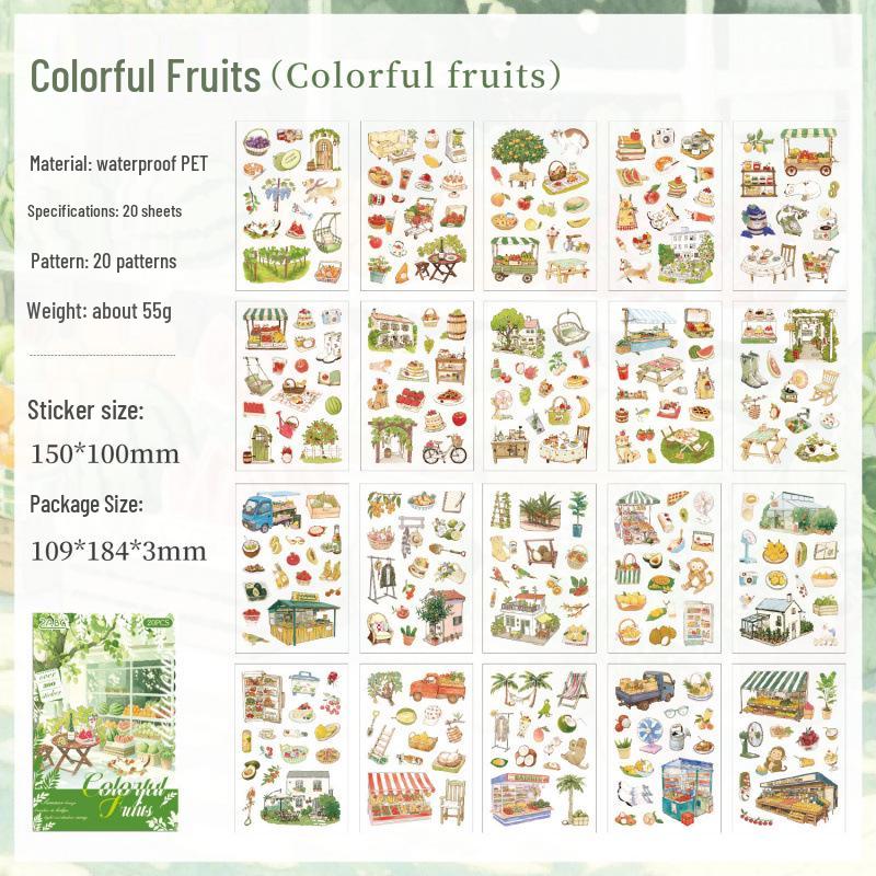 Yue Zhen Die-cut Journal Stickers: Children's DIY Scenery Sticker Book