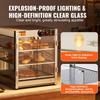 3-Tier Commercial Food Warmer Display Countertop Pizza Cabinet with Light