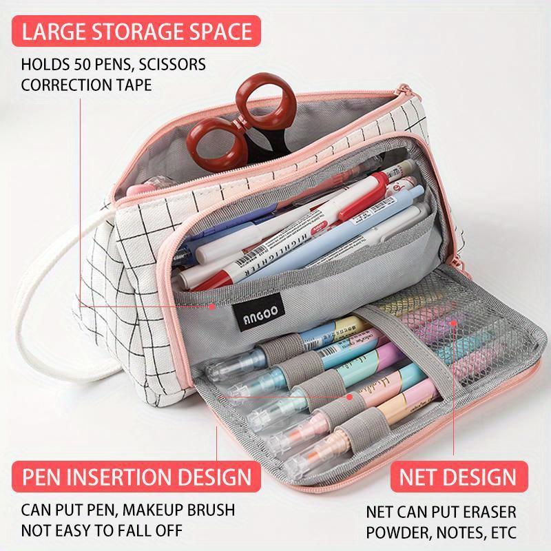 Multi Layer Large Capacity Pencil Case Pen Storage Supplies Pen Box Kawaii Cute Pencil Cases Bags Stationary School Supplies