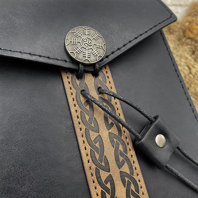 Medieval Viking Money Pouch Bag Fanny Pack Cosplay Halloween Costume Accessories Waist Bag Unisex PU Leather Coin Purse Bag