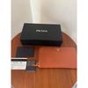 Used PRADA Prada Saffiano Round Zipper Long Wallet Orange