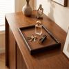 Holz Schmuck-Auslage Tabletts Dekorativer Uhr Schmuck Organizer Rechteckiges Aufbewahrungs Tablett Schminktisch