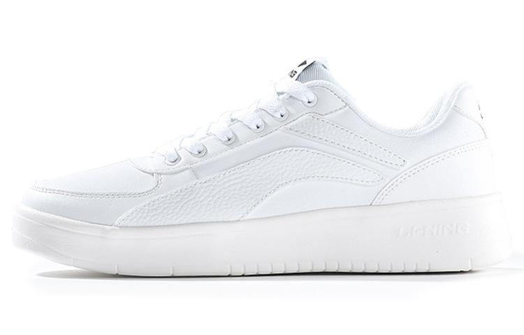 Li Ning Wave PRO Синтетическая кожа Нескользящие, Износостойкие, Легкие Низкие Скейтбордические кроссовки Мужские Белый AGCP335-7 43.5