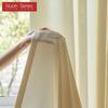 1PC Nuan Series Cream Style Semi Blackout Curtains Japanese Imitation Linen Thick Curtains for Bedroom Living Room Balcony Window for Home Decor