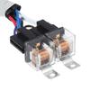 2 Headlight H4 Headlamp Light Bulb Ceramic Socket Plugs Relay Wiring Harness Kit 12V