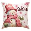 Merry Christmas Decoration Pillowcase New Year Gift Santa Claus Snowman Pattern Home Room Decoration Sofa Cushion Cover