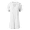 Sexy Elegant Dress Wrap Deep V Neck Cut Out Loose Dress Women Solid Color Short Sleeve Mini Dress Club Party Vestidos