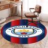 Manchester City FC Pattern Round Rug, Indoor/Outdoor Mat, for Picnic, Gameroom, Bedroom, Office, Living Room, Home Decor Carpet, Birthday Gift