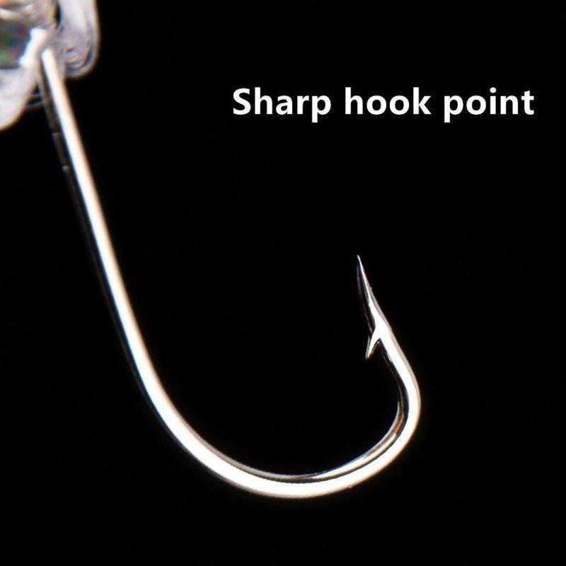 5pcs/ Fish Skin Hook Hook Anti-winding Fish Head Hook Luminous Fishing Gear Hook