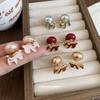 Real Gold Electroplating Dripping Pony Pearl Stud Earrings Natal Year Retro Temperament Earrings Earrings