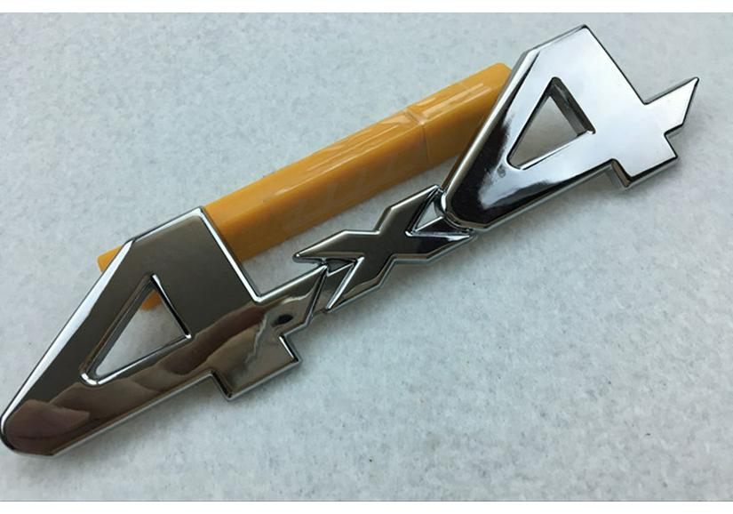 4WD 4x4 Metal Car Logo Sticker for Jeep Liberty, Compass, Wrangler