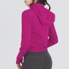 Damen Slim Fit Kapuzen-Yoga-Jacke: Stretch, Winddicht, Atmungsaktiv, Sonnenschutz, Outdoor-freundlich