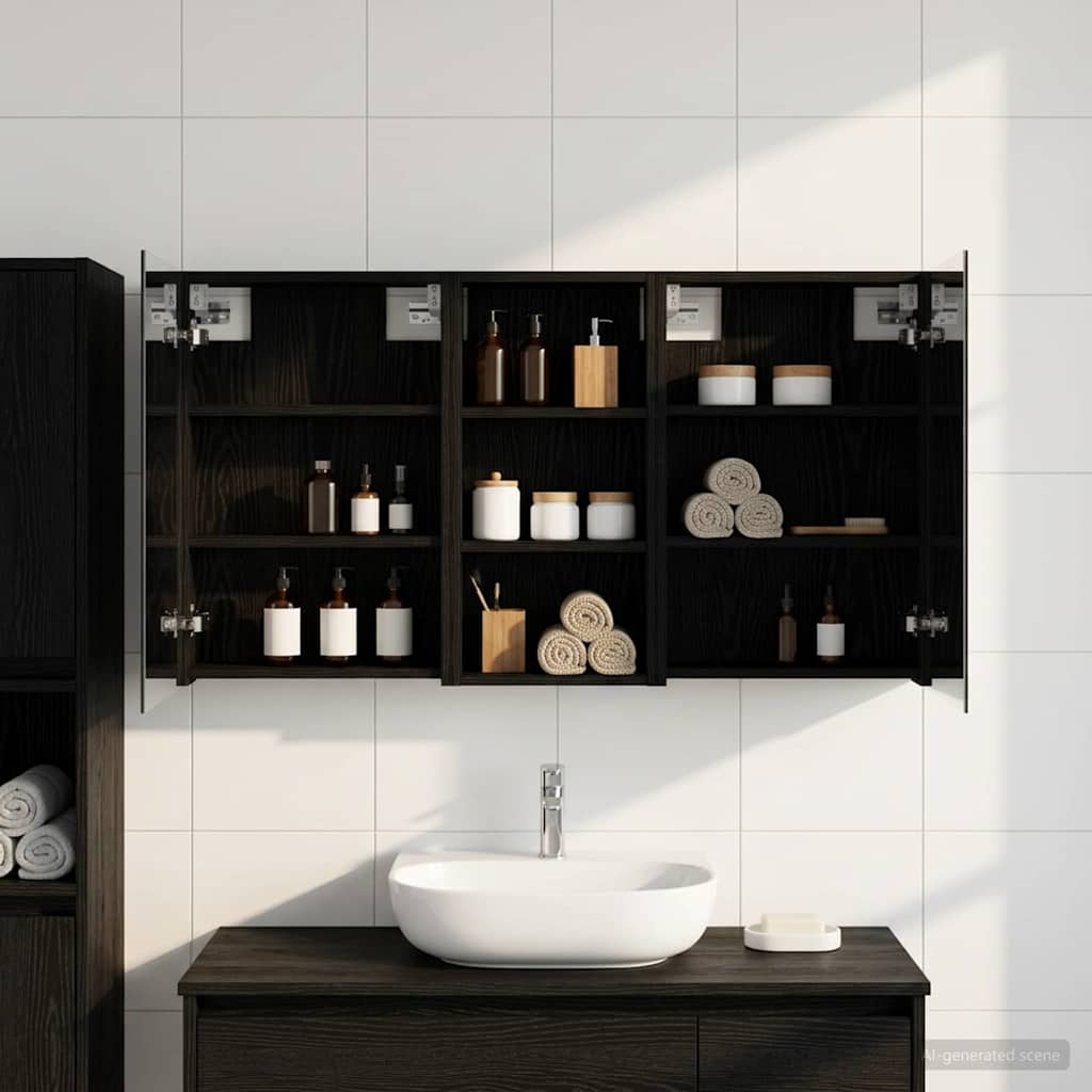 Bathroom Cabinet Set 3 Pcs 110 X 10.5 X 60.5 Cm Particleboard