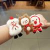 Pulseira de Bater Kawaii de Natal Pelúcia de Desenho Animado Rena Boneco de Neve Círculo do Papai Noel Pulseira de Pulso Engraçada para Crianças Presente para Convidados de Festas de Natal Ano Novo