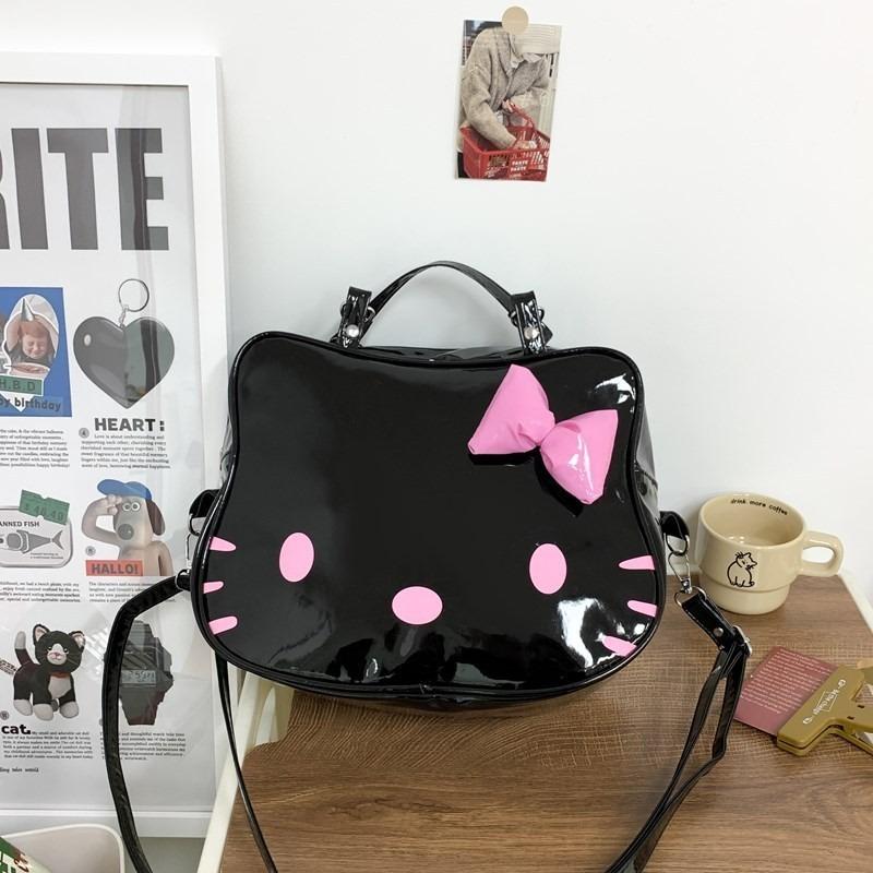 Nuova borsa a tracolla messenger leggera con gattino dei cartoni animati per uso quotidiano, borsa carina, regalo per ragazza