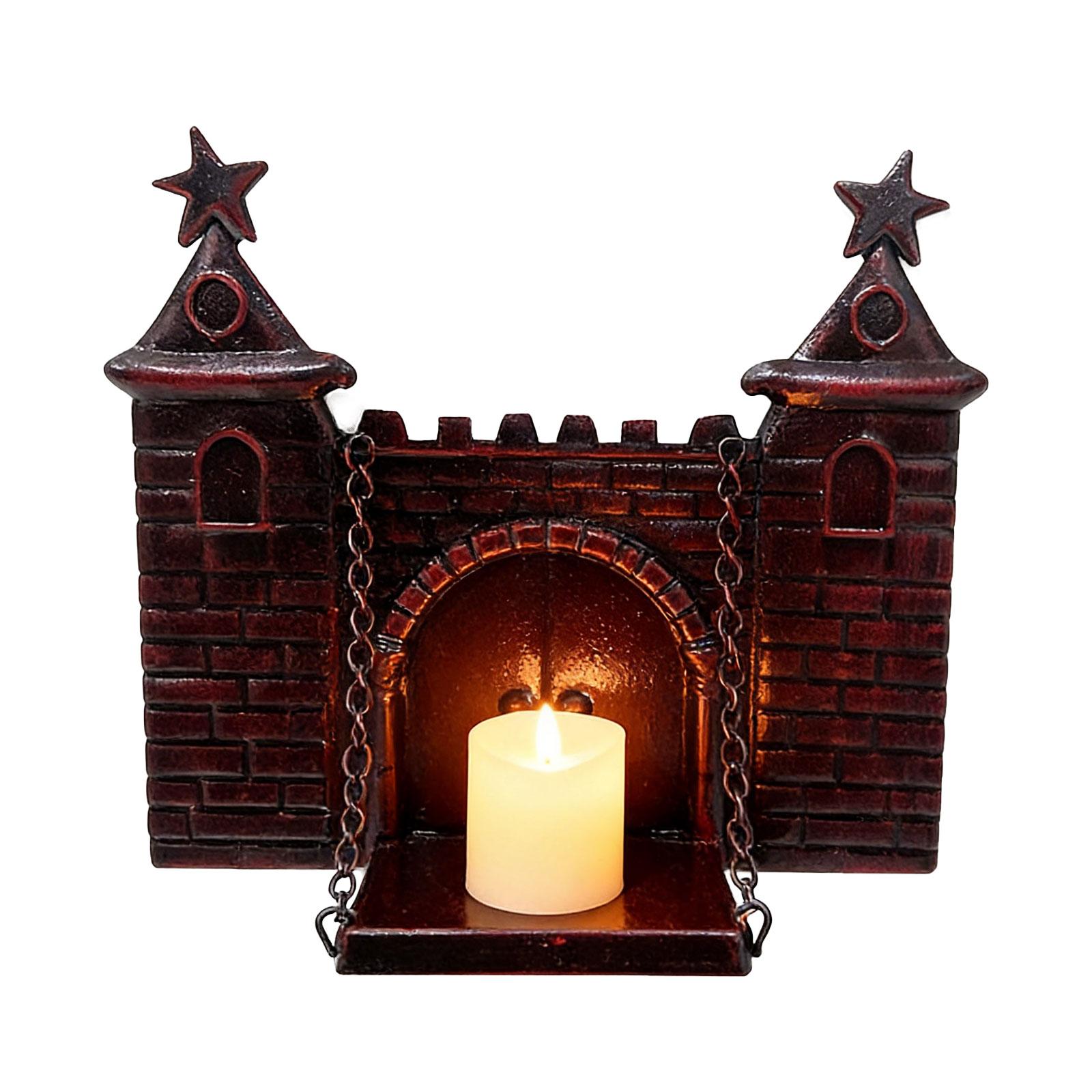 

Трехмерный Расписной Настенный Подсвечник в Форме Замка Со Звездообразной Декорацией Башни. One Size