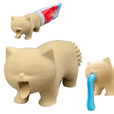 Cat Toothpaste Topper Vomiting Cat Toothpaste Cap Toothpaste Squeezer Cat Shape Toothpaste Dispenser for Bathroom Decor