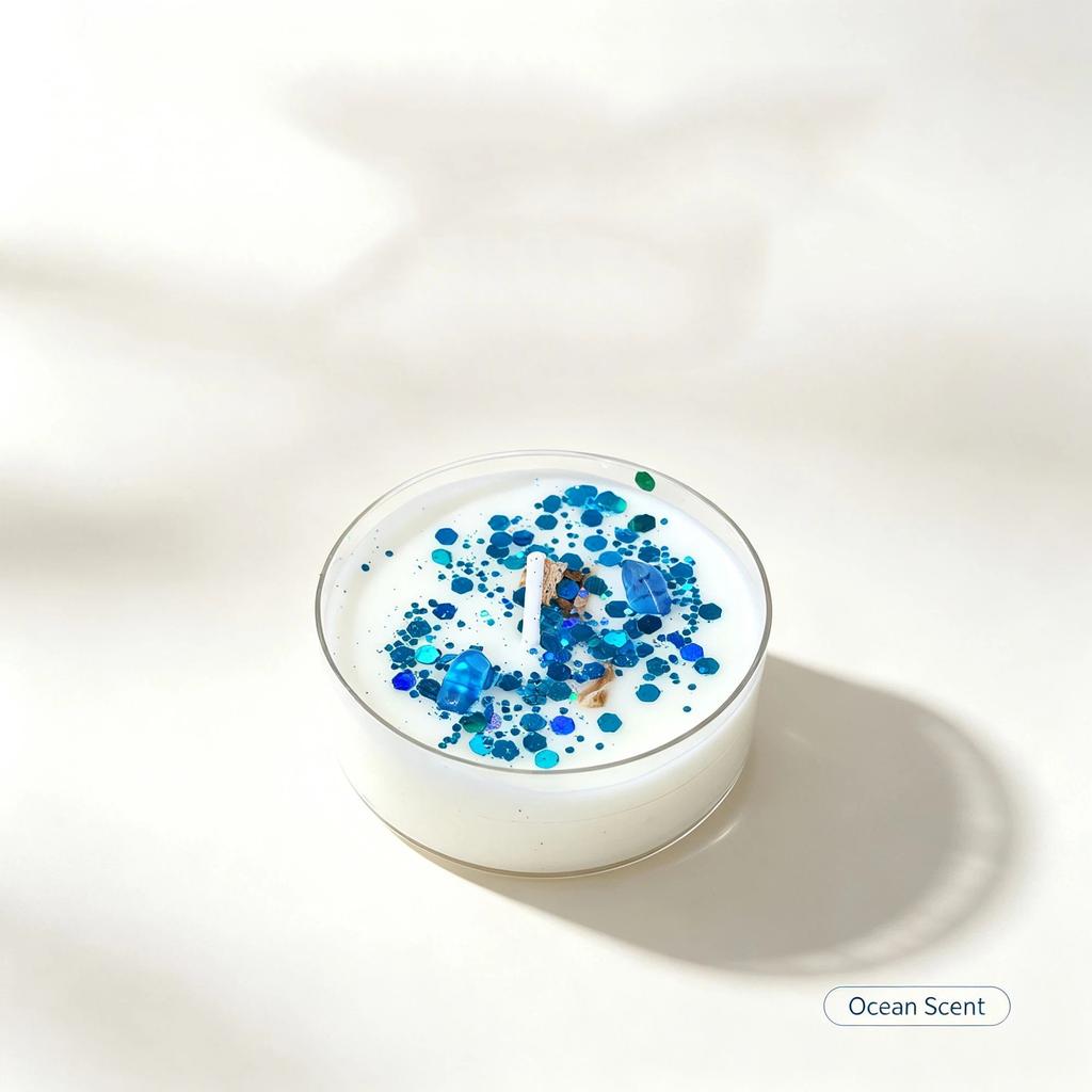 Dried Flower and Glitter Scented Candles: Colorful Handcrafted Botanical Scented Bedroom Candles
