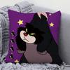 Cartoon Cute L-Lucifer Cat Pillow Case Square Pillow Bedroom Sofa Leisure Comfort Cushion Car Living Room Home Decoration 40X40