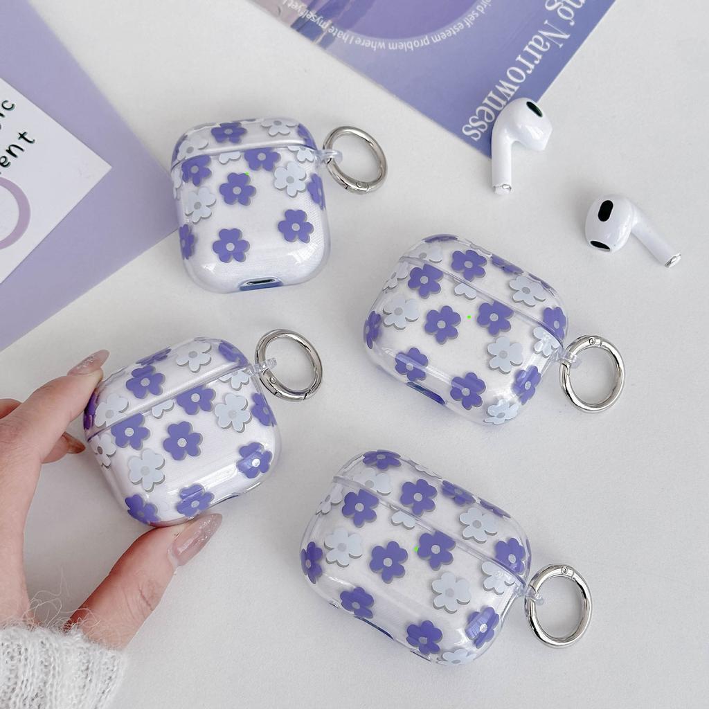 Creative scallion oil powder flower suitable for apple AirPods 1 earphone cover new Pro1 earphone case tpu soft case