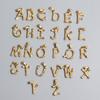 French Bamboo Joint Gold Letter Pendant Necklace - Retro Clavicle Chain Style for Women