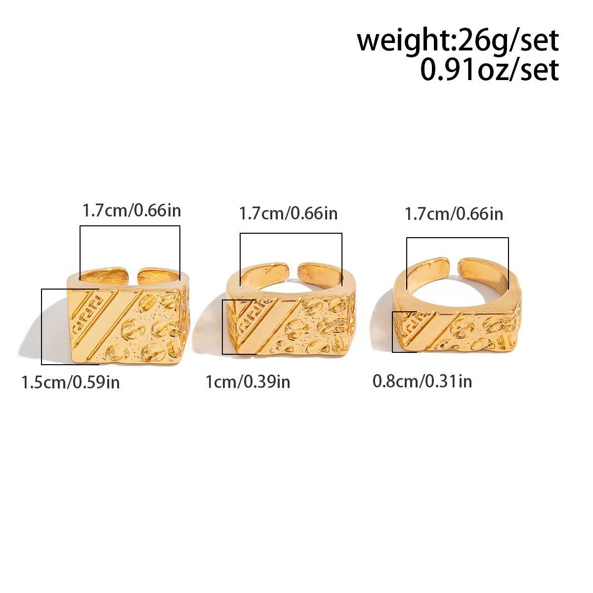 Хип-Хоп Высококачественное Геометрическое Кольцо Мужское Модное Персональное Набор Колец Горячая Распродажа Мужские Украшения Light Gold06194