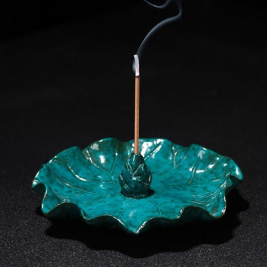 

Керамическая бытовая антикварная курильница с ароматом лотоса, тарелка, держатель для благовоний, ароматерапия, Furance Будда Чан 6