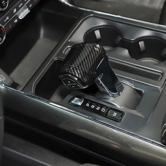 For Ford F150 21+ Center Console Gear Shift Knob Switch COVER Trim Carbon Fiber